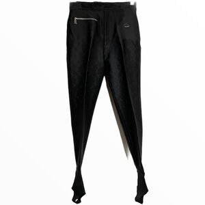 Bogner Stirrup Ski Pants USA Jacquard Softshell Coated High Rise Black 10